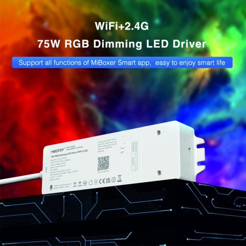WiFi + 2.4GHz MiBoxer 24V 75W RGB Converter