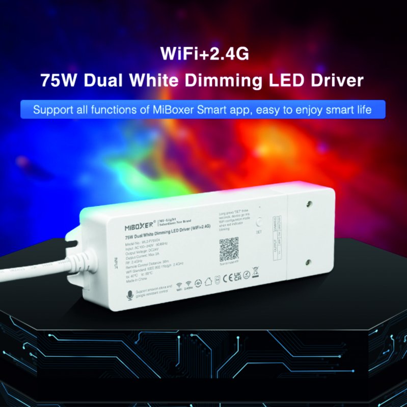 WiFi + 2.4GHz MiBoxer 24V 75W cct Converter