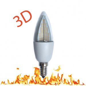Feuerlampe E14  3D Flamme 1W