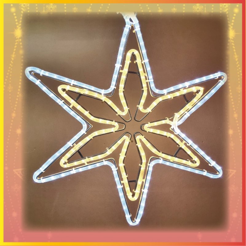 LED Stern mit 6 Spitzen zweifarbig 14W Typ 3631